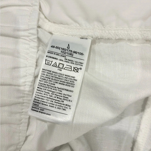 GAP Off White High Rise Linen-Cotton Utility Joggers with Washwell NWT - Picture 10 of 10